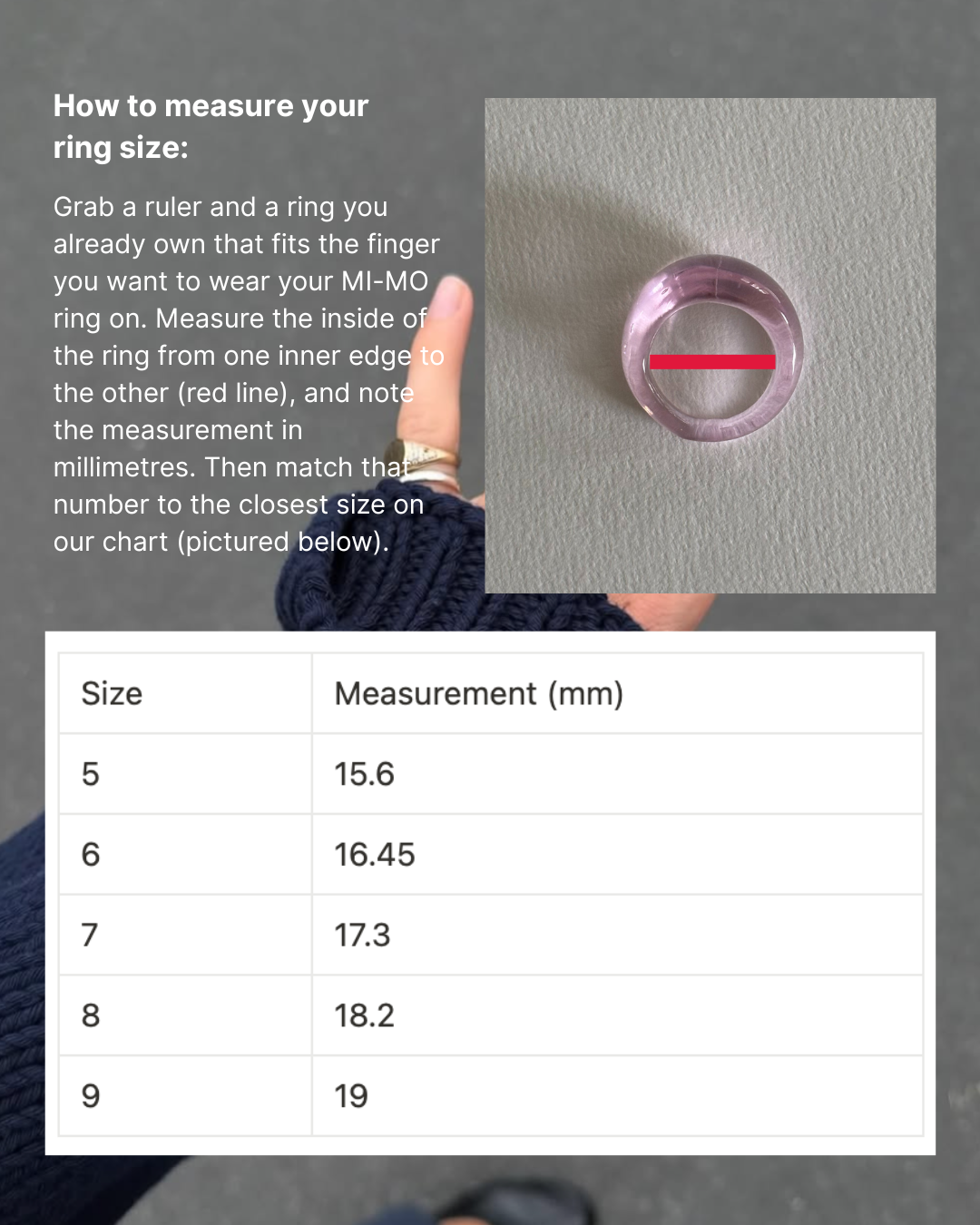 Glass Ring ~ Smoke