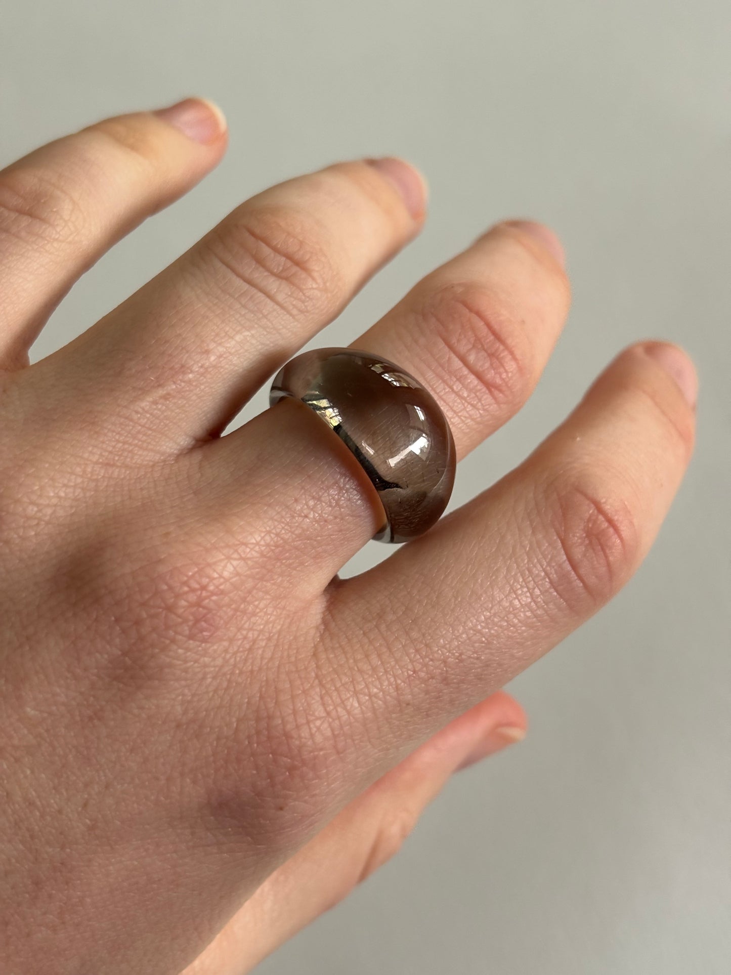 Glass Ring ~ Smoke