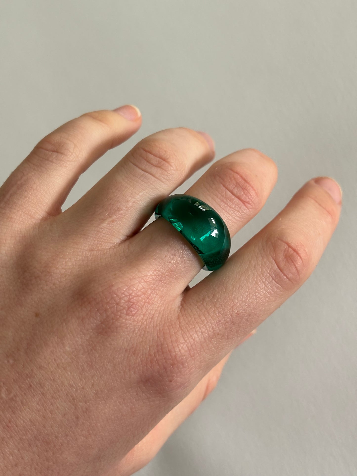 Glass Ring ~ Pine