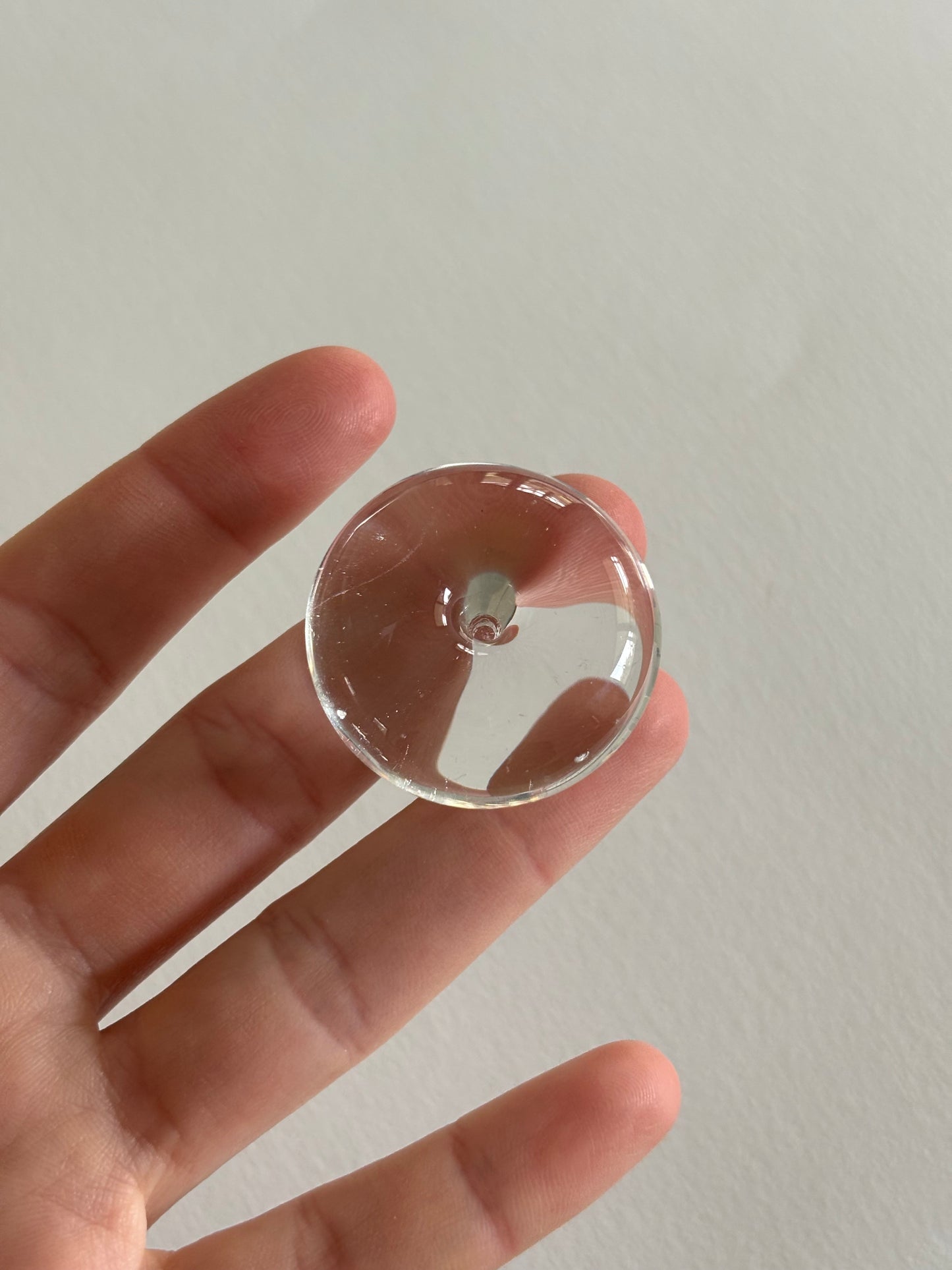 Glass Bubble Incense Holder ~ Clear