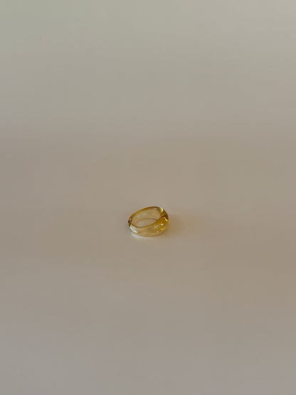 Glass Ring ~ Lemon