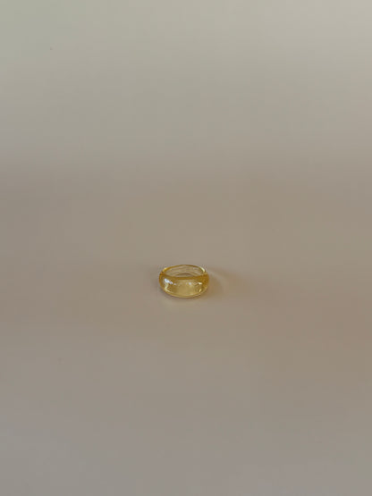 Glass Ring ~ Lemon