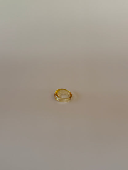 Glass Ring ~ Lemon