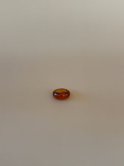 Glass Ring ~ Amber