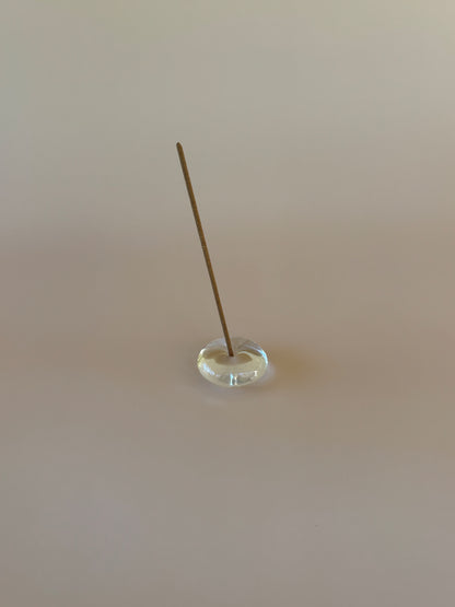 Glass Bubble Incense Holder ~ Clear