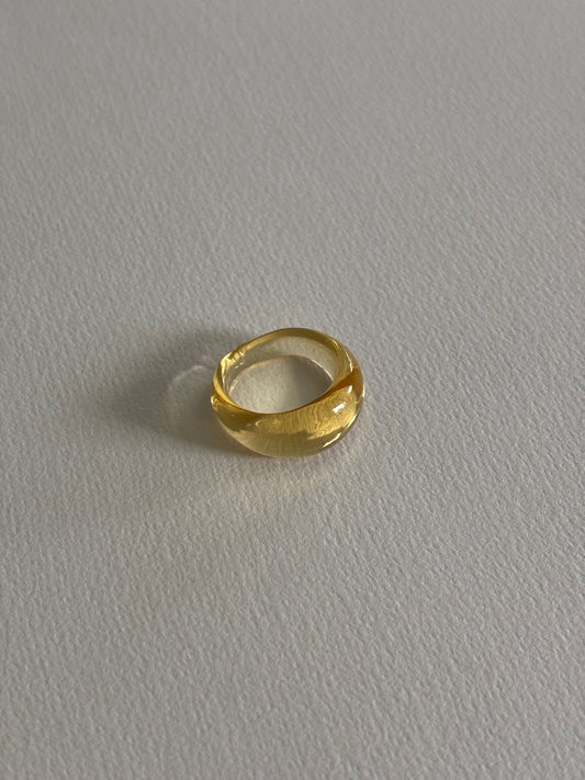 Glass Ring ~ Lemon