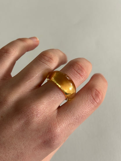 Glass Ring ~ Lemon