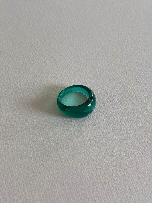 Glass Ring ~ Pine
