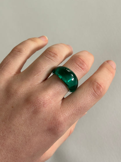 Glass Ring ~ Pine