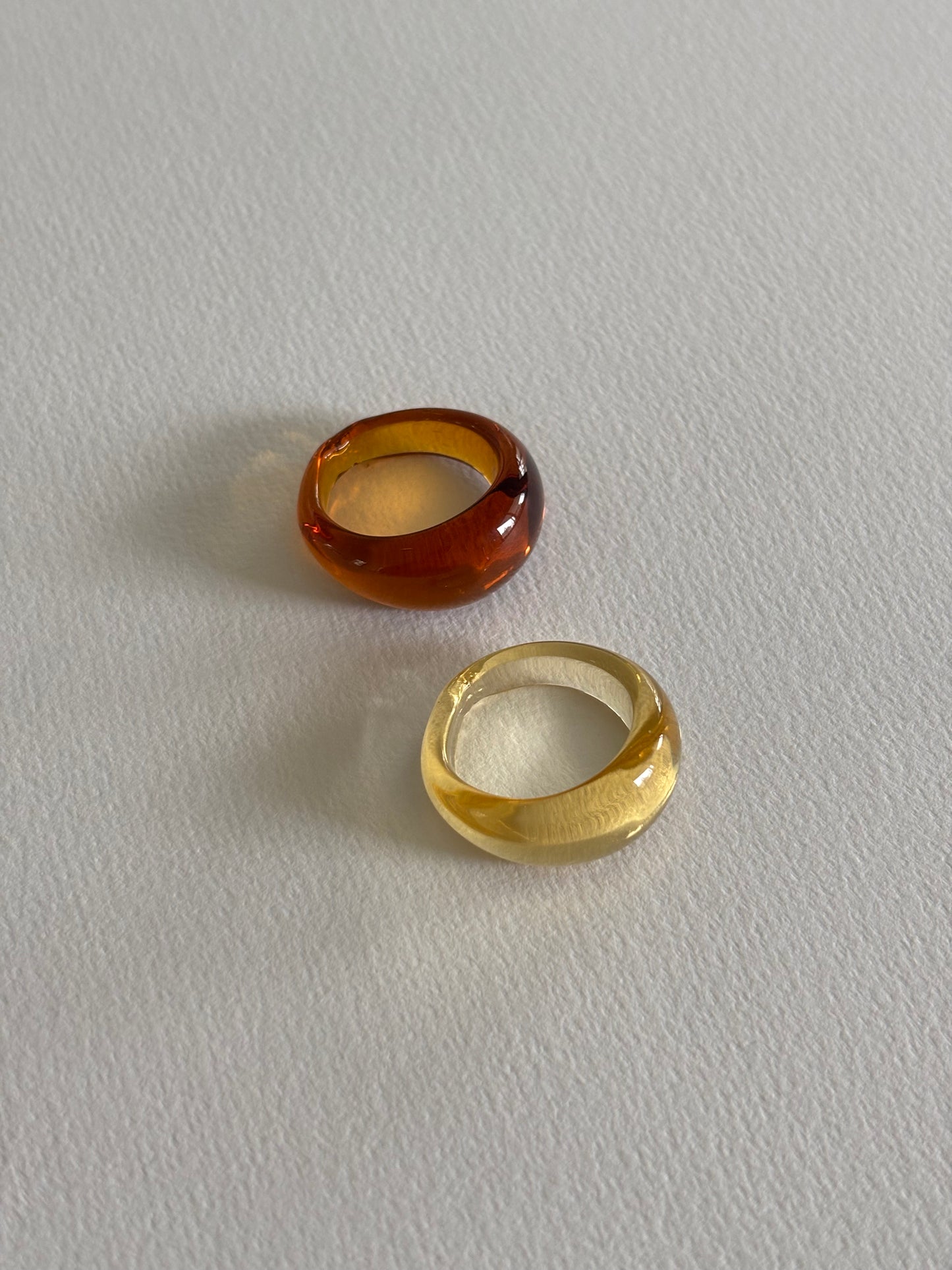 Glass Ring ~ Lemon