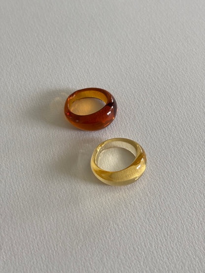 Glass Ring ~ Lemon