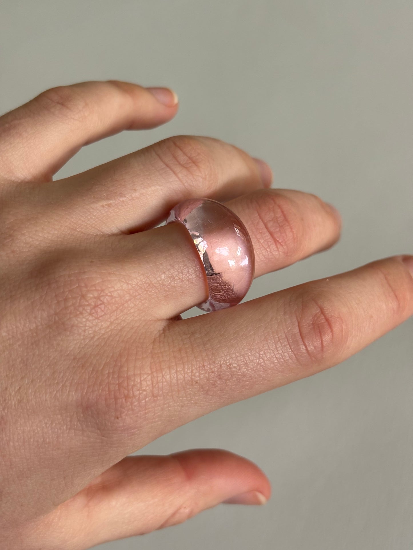 Glass Ring ~ Blush