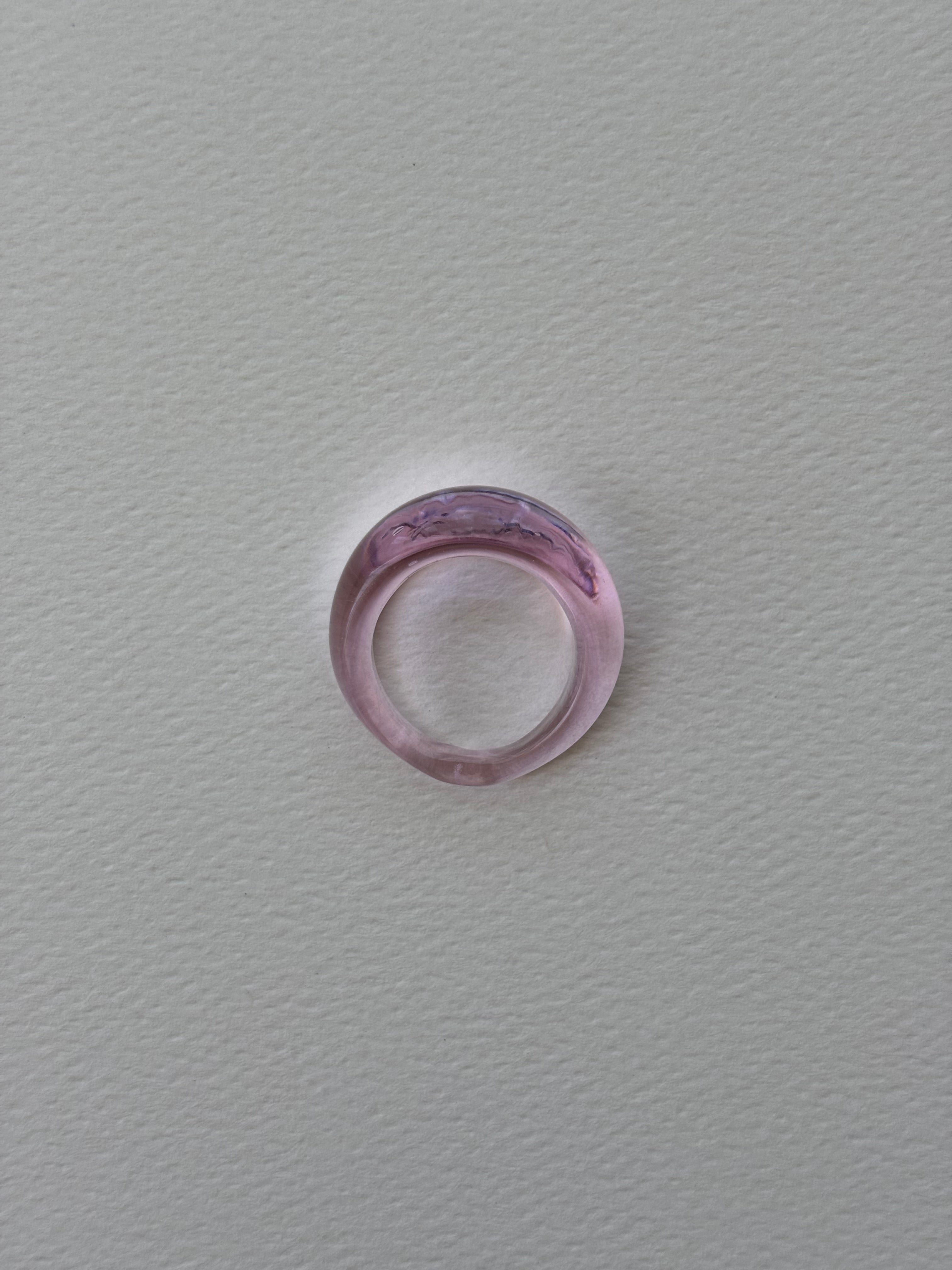 Glass Ring ~ Blush