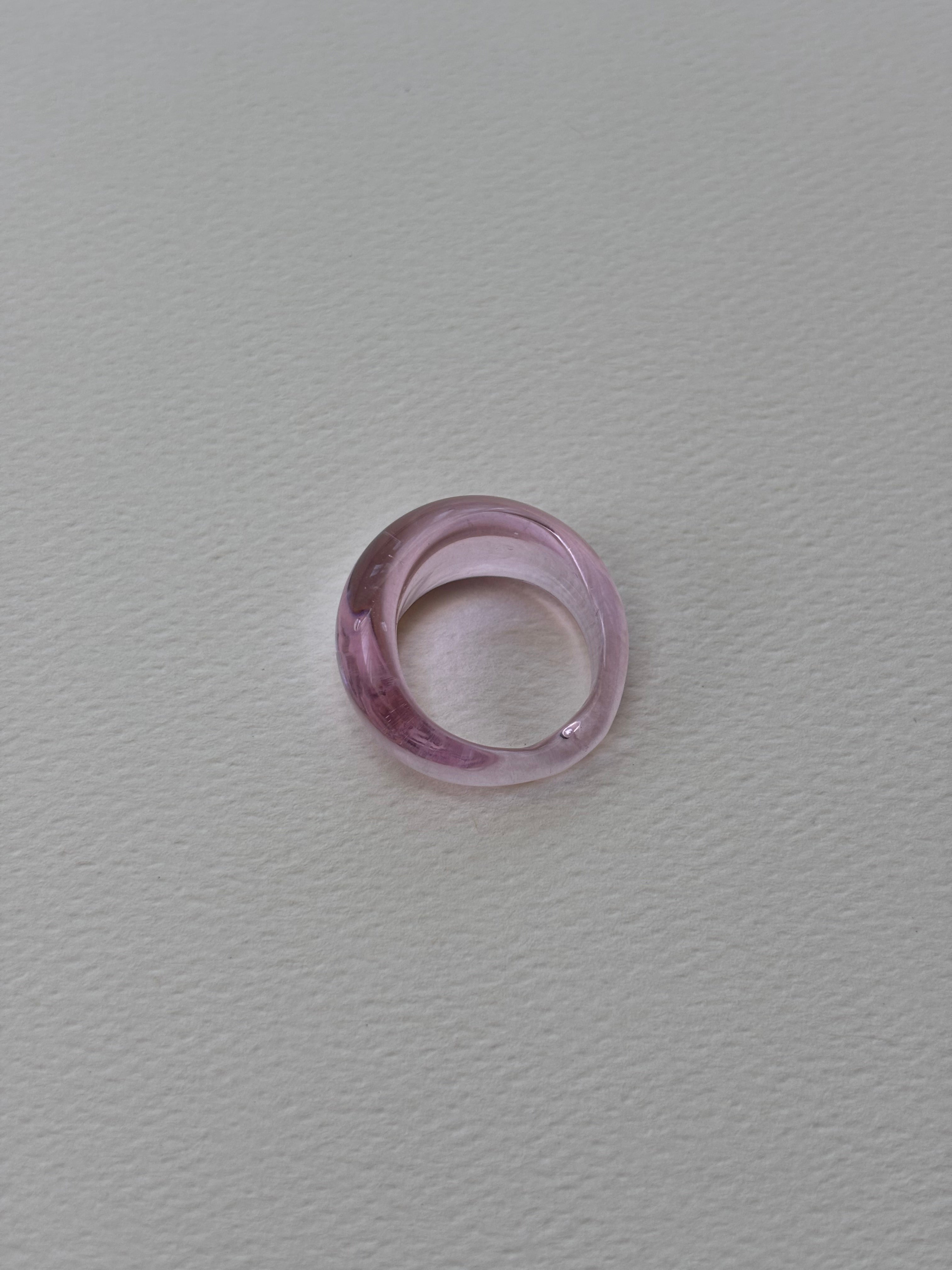 Glass Ring ~ Blush