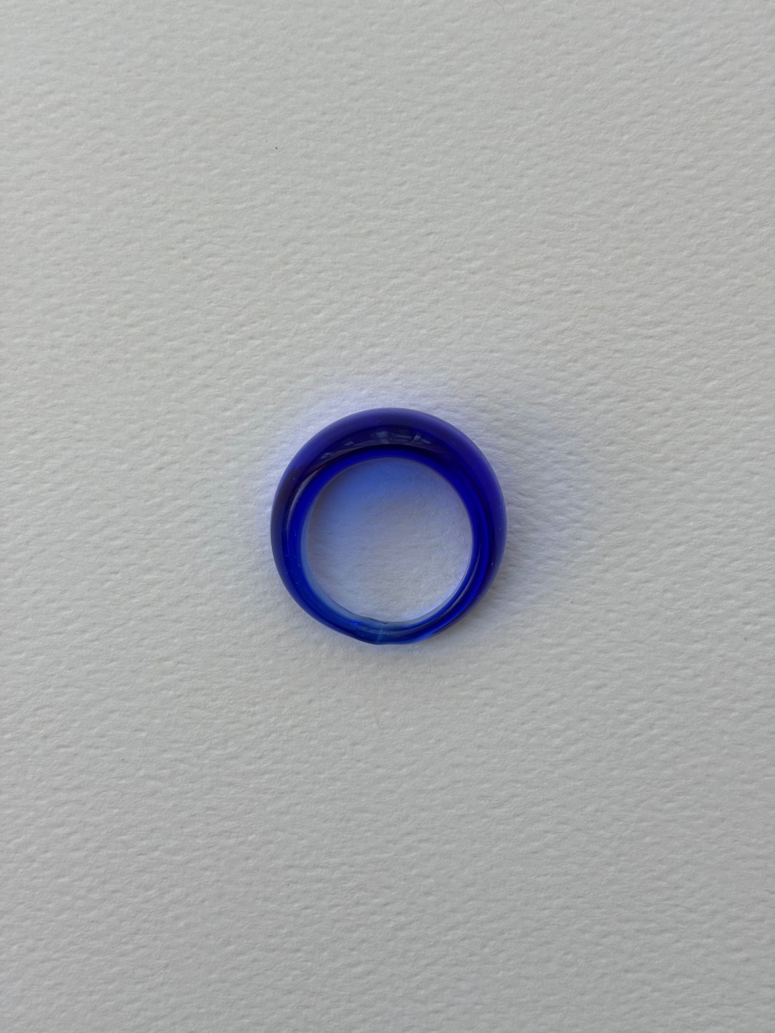 Glass Ring ~ Cobalt