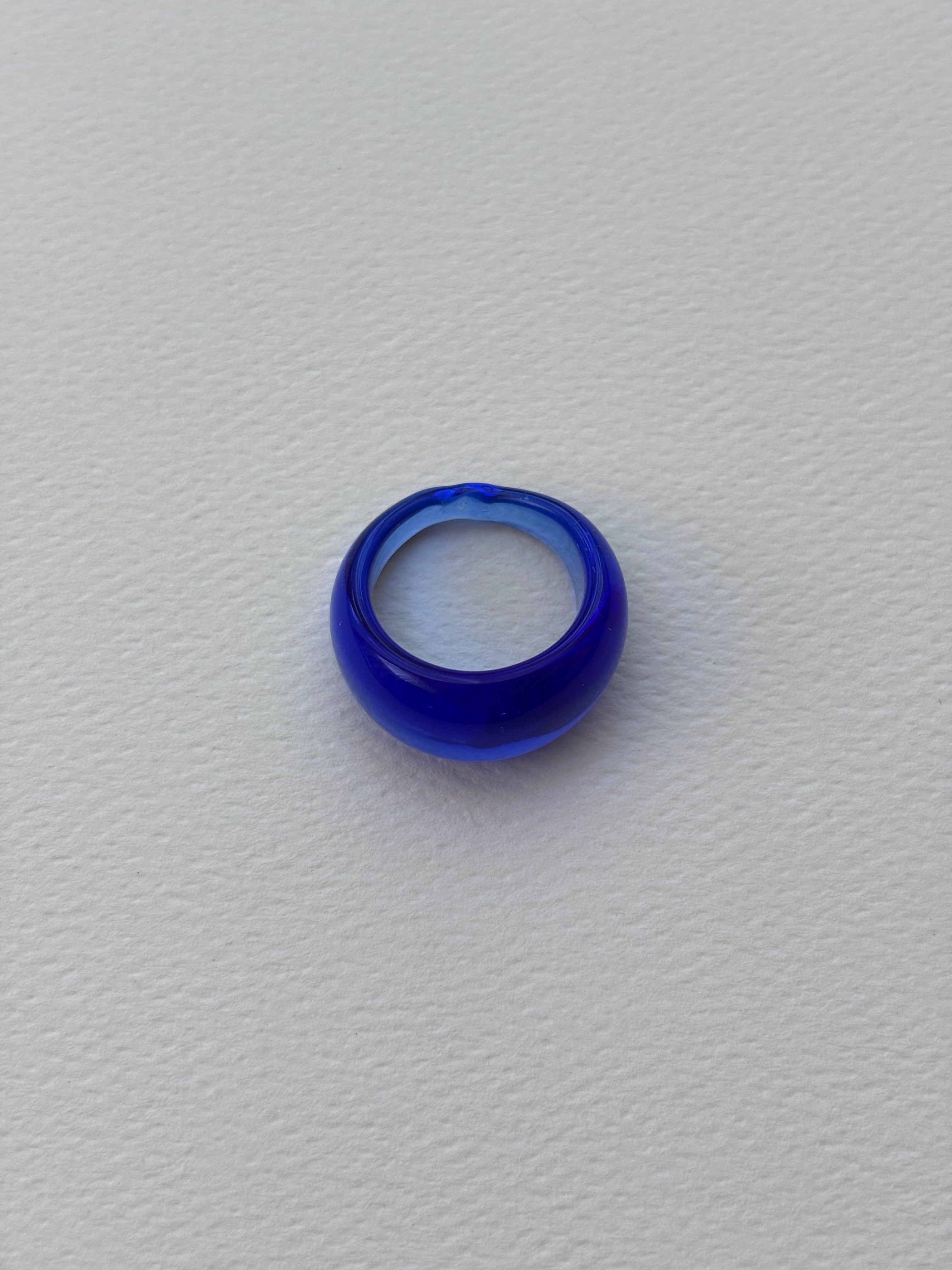 Glass Ring ~ Cobalt