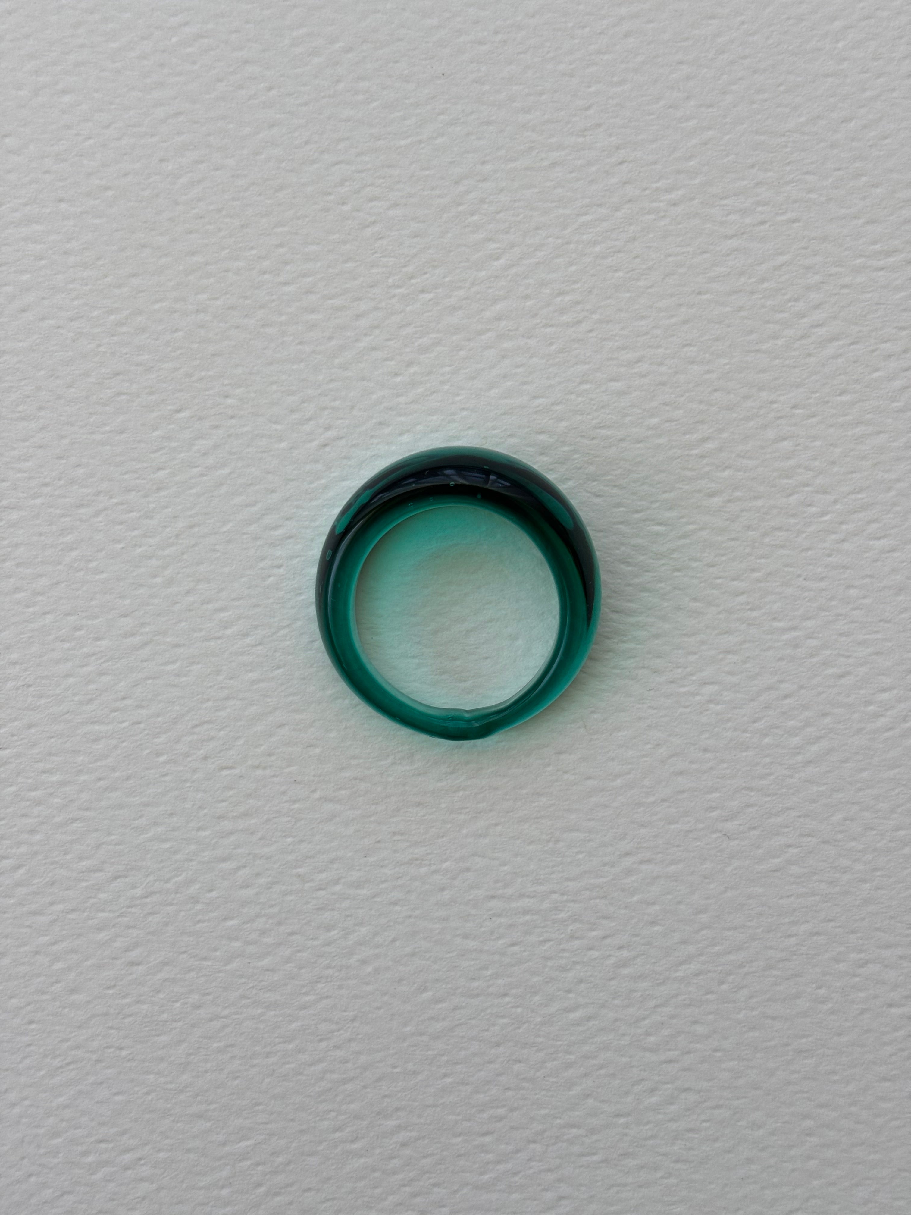 Glass Ring ~ Pine