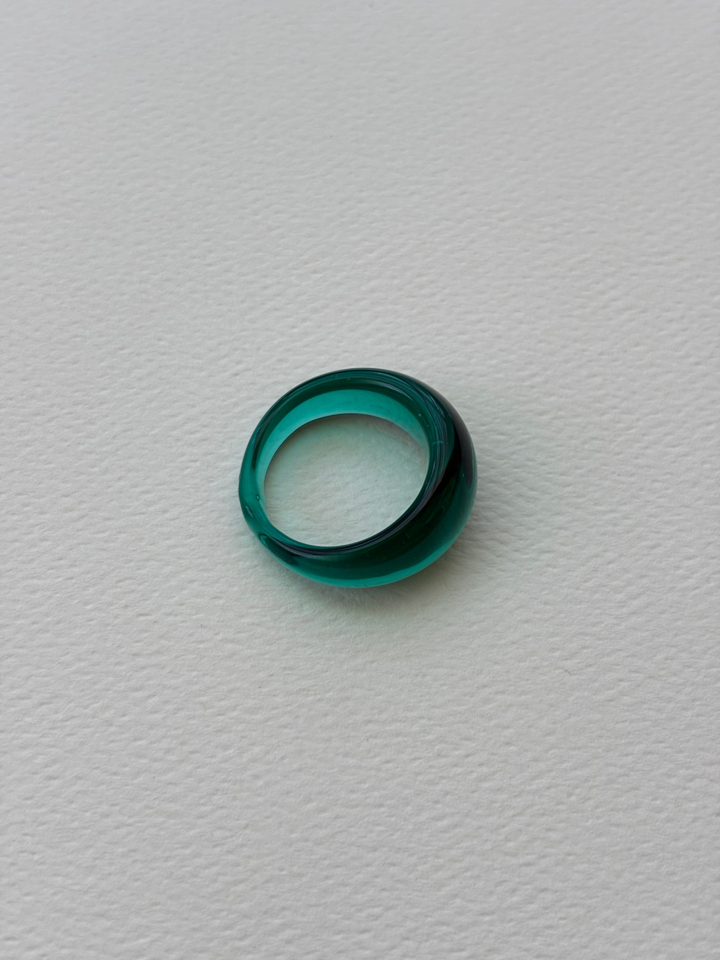 Glass Ring ~ Pine
