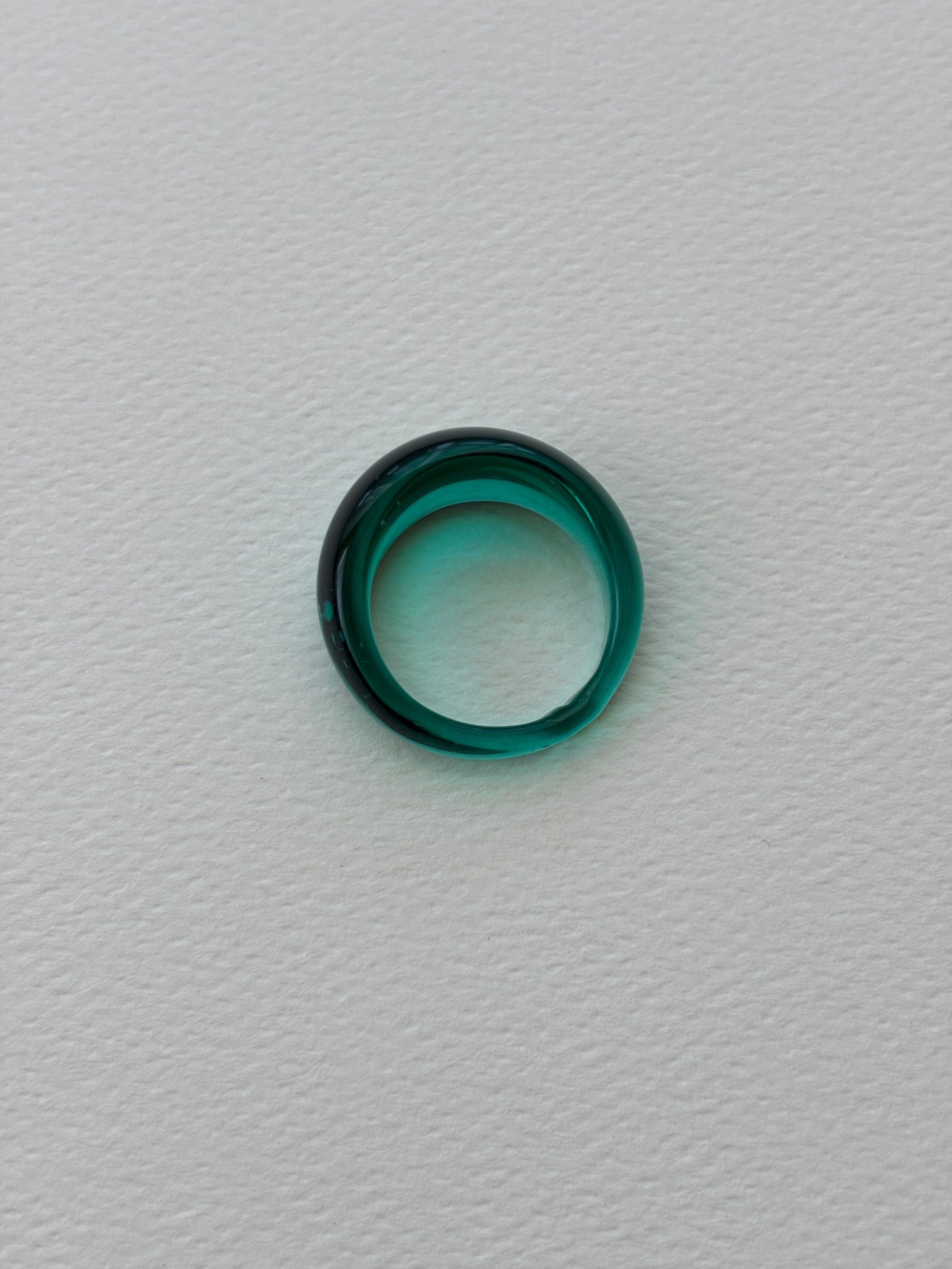 Glass Ring ~ Pine