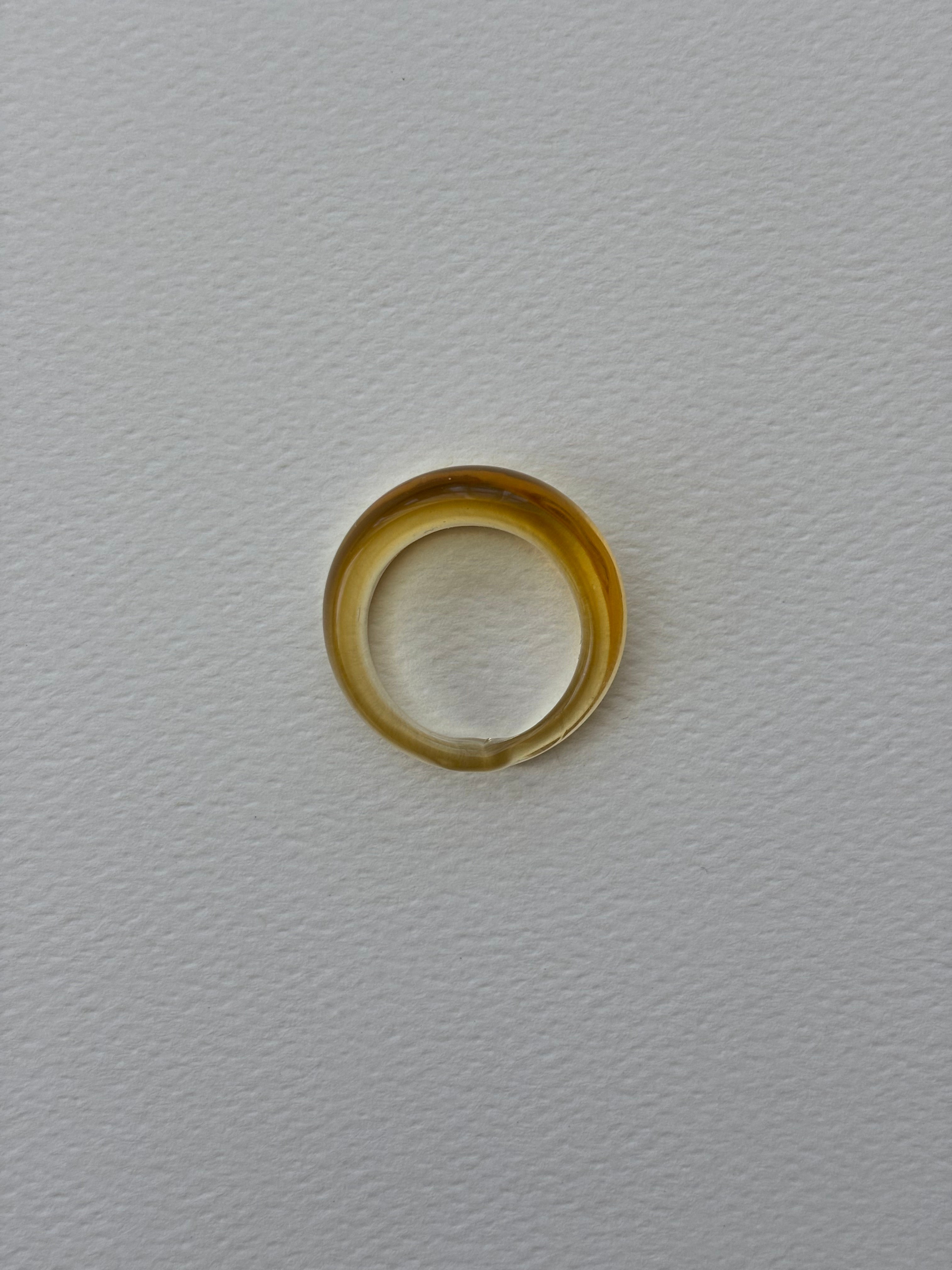 Glass Ring ~ Lemon