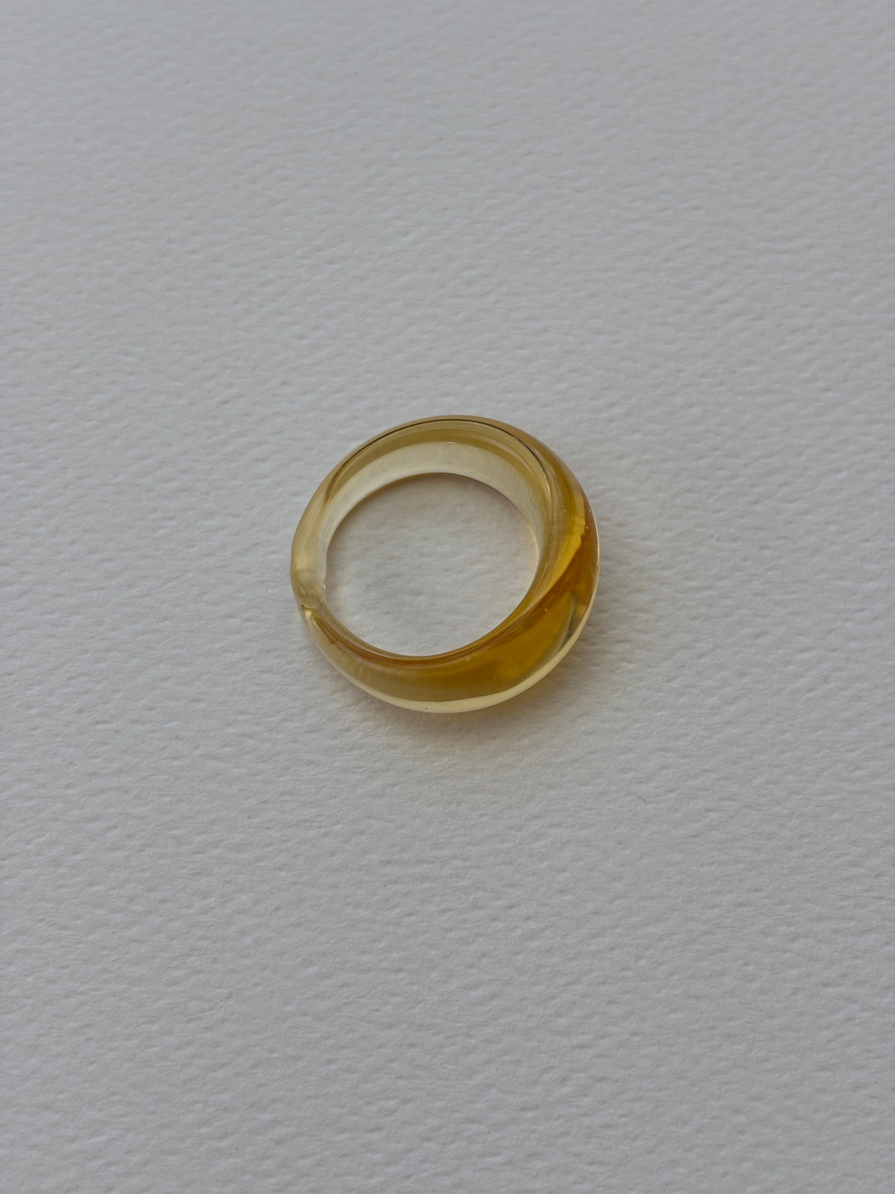 Glass Ring ~ Lemon
