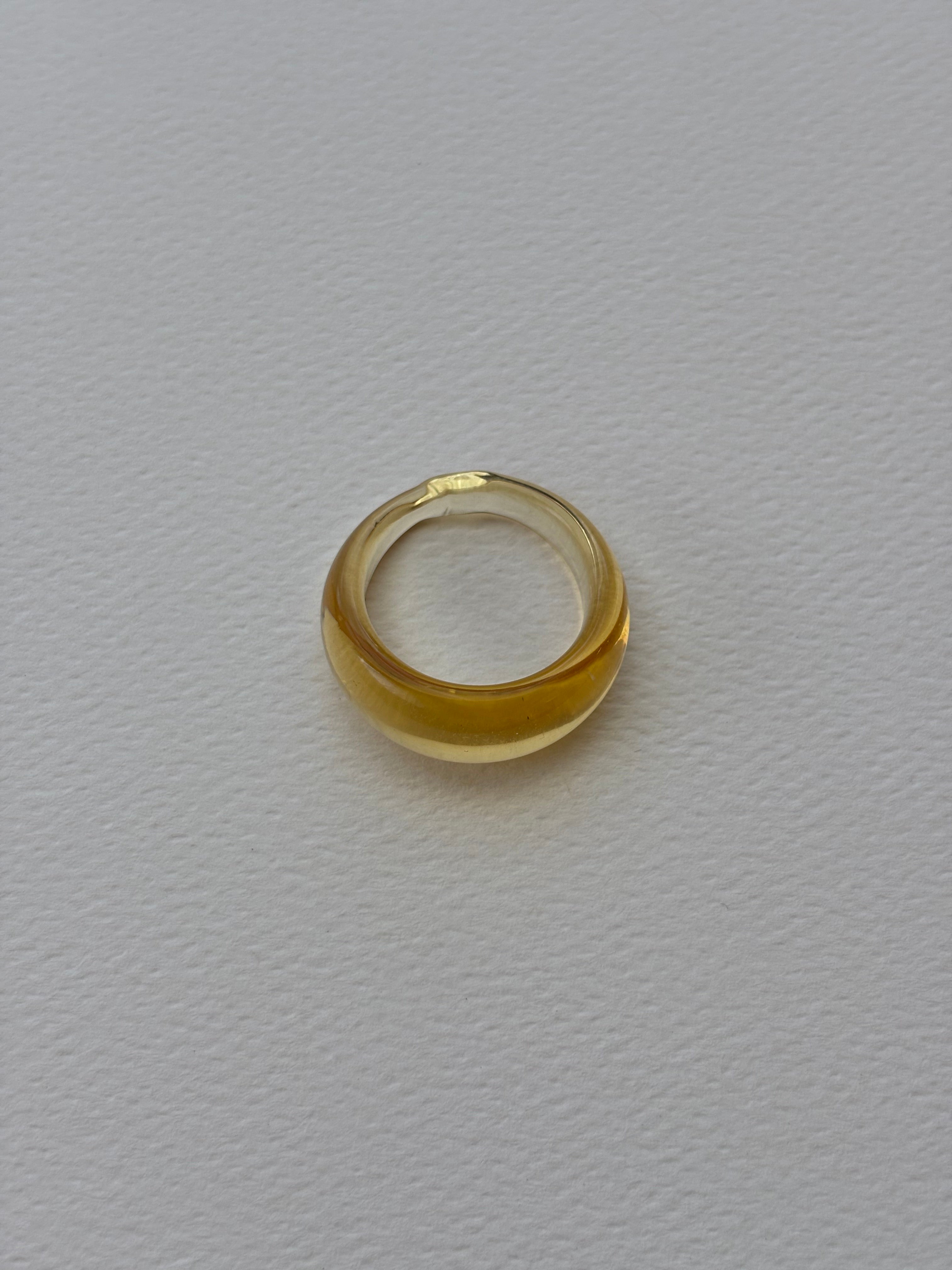Glass Ring ~ Lemon
