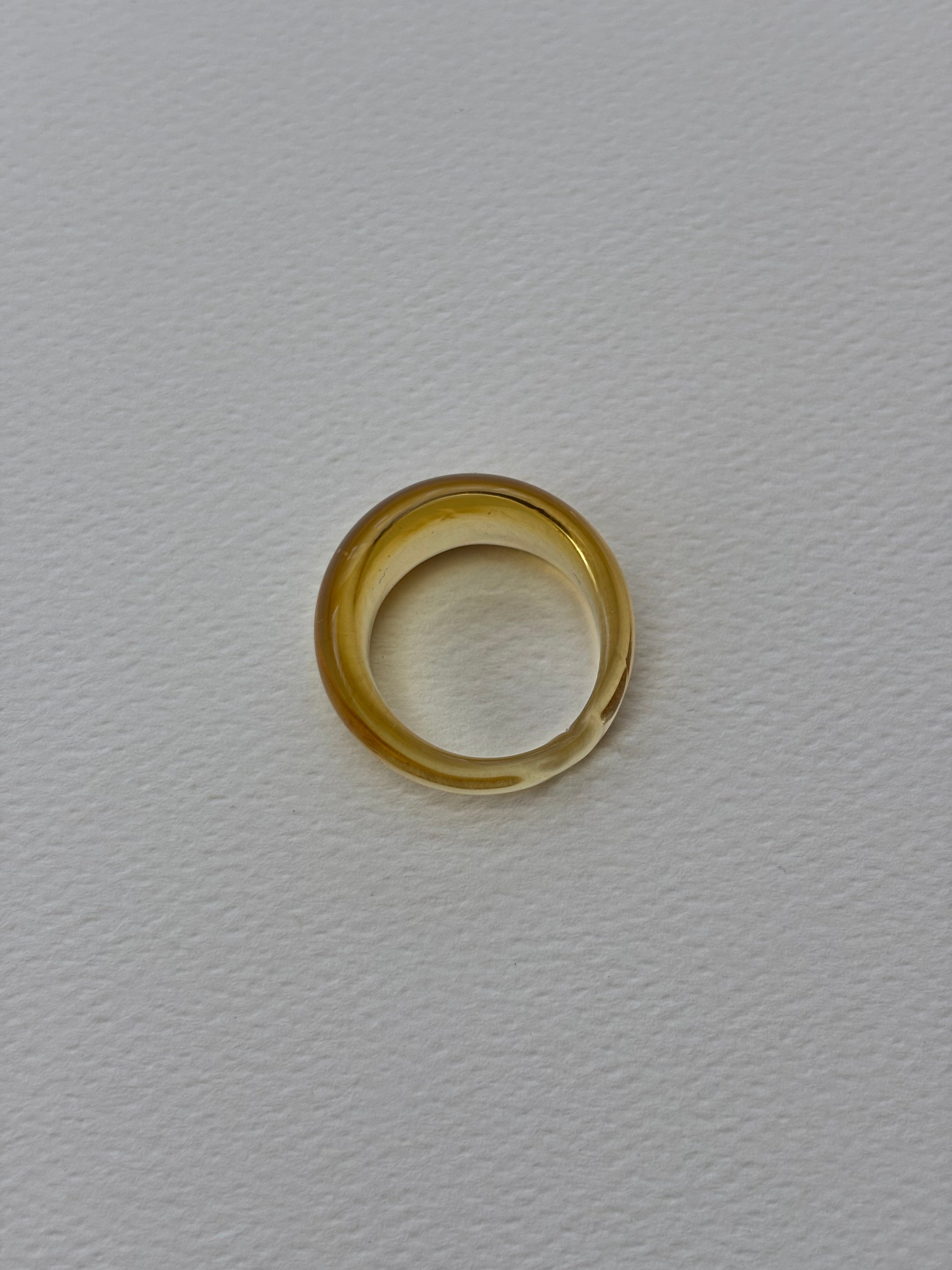 Glass Ring ~ Lemon