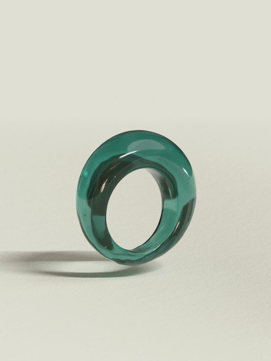 Glass Ring ~ Pine